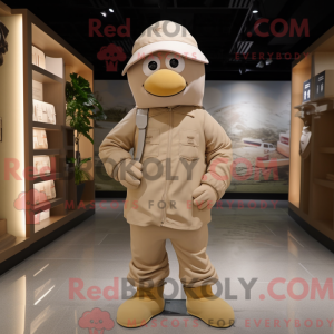 Beige Mandarin mascot...