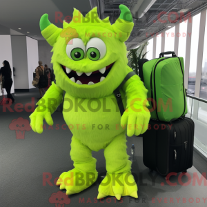 Lime Green Demon mascot...