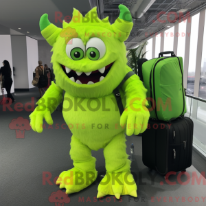 Lime Green Demon maskot...