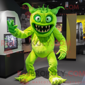 Lime Green Demon mascot...