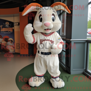 Cream Wild Rabbit mascot...