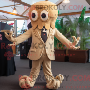 Postava maskota Tan Octopus...