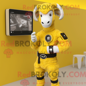 Yellow Ram-maskotdraktfigur...