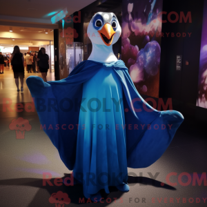 Blå albatros maskot kostume...