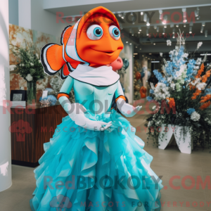 Turkis klovnefisk maskot...