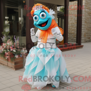 Turquoise Clown Fish mascot...