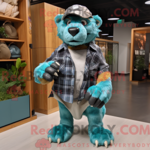 Turkis Smilodon maskot...