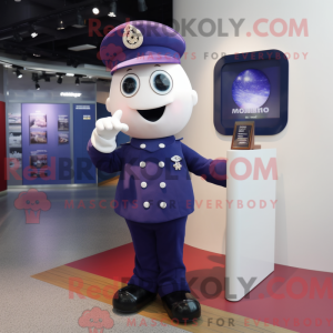 Navy Plum mascottekostuum...