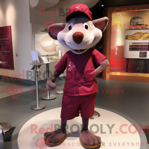 Maroon Ratatouille mascot...