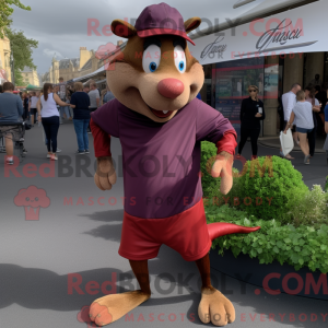 Maroon Ratatouille mascot...