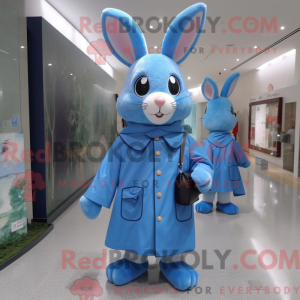 Blue Wild Rabbit maskot...