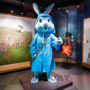 Blue Wild Rabbit maskot...