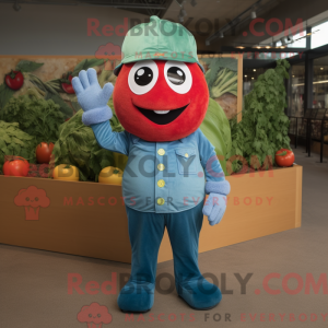 Teal Tomato-mascottekostuum...