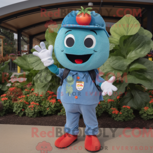 Teal Tomato-mascottekostuum...