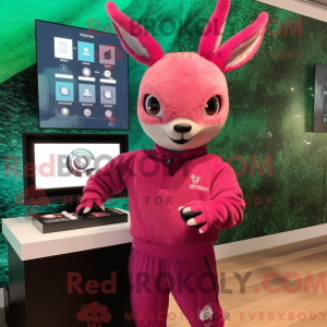 Magenta Roe Deer mascot...