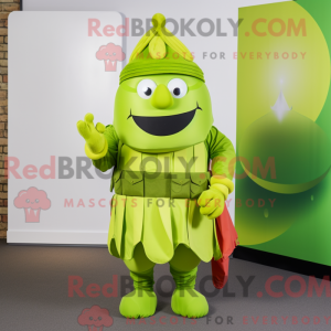 Postava maskota Lime Green...