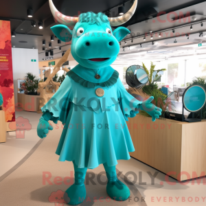 Turkis Bull-maskotkostyme...