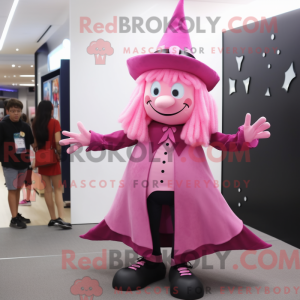 Pink Witch mascot costume...
