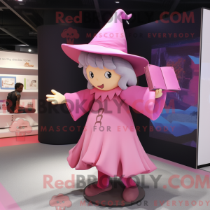 Pink Witch mascot costume...