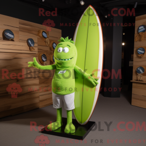 Lime Green Surfboard mascot...