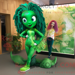 Forest Green Mermaid mascot...