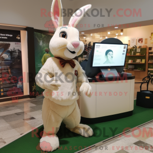 Cream Wild Rabbit maskot...