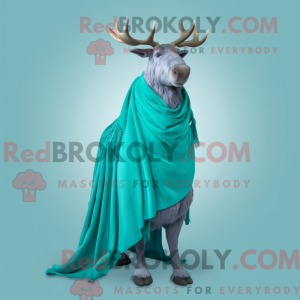 Cyan Irish Elk maskot...