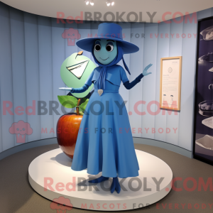 Blå æble maskot kostume...