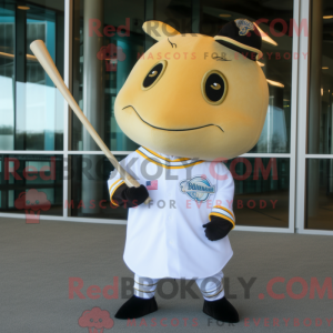 Gold Narwhal mascot costume...