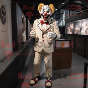 Beżowa maskotka Evil Clown...
