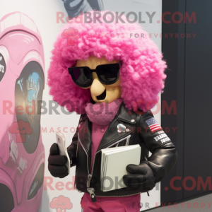 Pink Falafel maskot kostume...