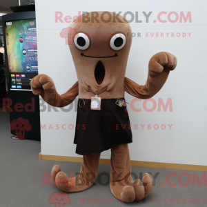 Brown Octopus mascot...