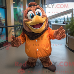 Brun laks maskot drakt...