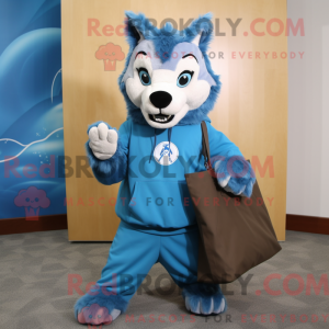 Blue Say Wolf mascot...