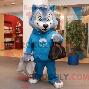 Blue Say Wolf mascot...