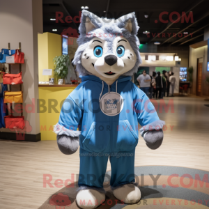 Blue Say Wolf mascot...