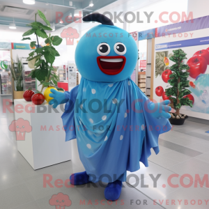 Blue Cherry mascot costume...