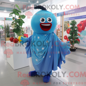 Blue Cherry maskot kostume...