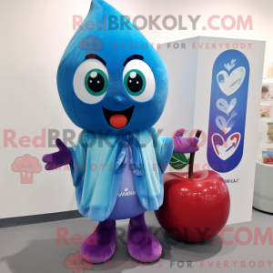 Blue Cherry maskot kostume...