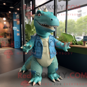 Cyaan Iguanodon...