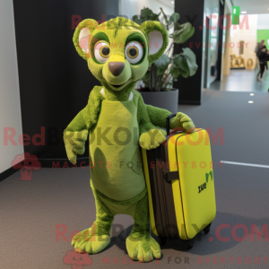 Lime Green Lemur mascot...