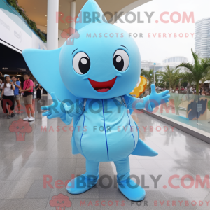Sky Blue Stingray mascot...