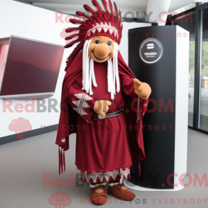 Maroon Chief mascot costume...