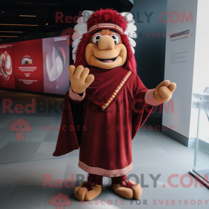 Maroon Chief mascot costume...