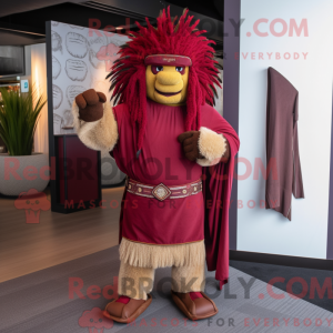 Maroon Chief mascot costume...