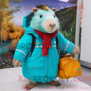 Turkis Capybara maskot...