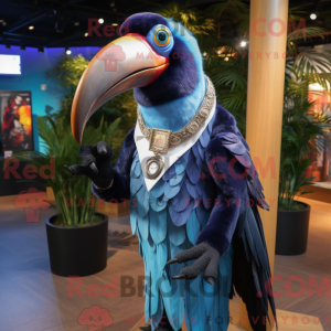 Blue Toucan mascot costume...