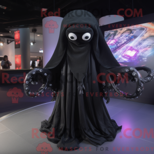 Black Kraken mascot costume...