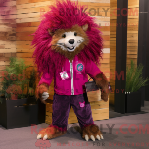 Magenta Porcupine maskot...