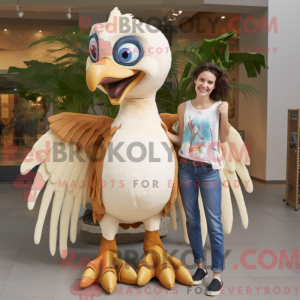 Cream Archeopteryx mascot...